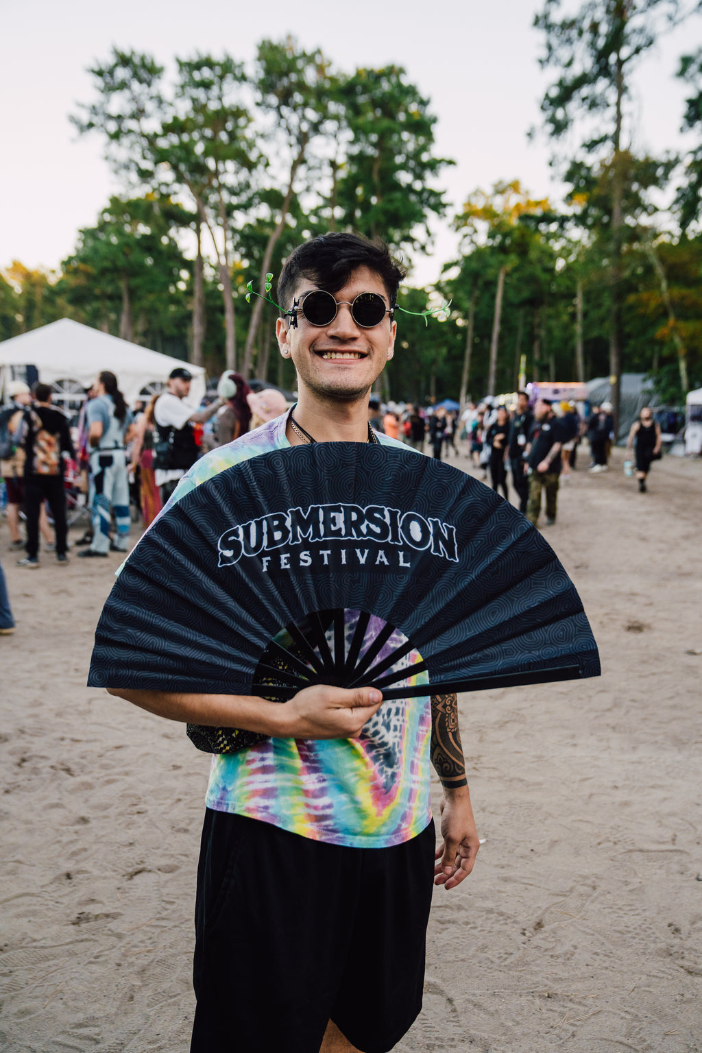 Black Submersion Hand Fan