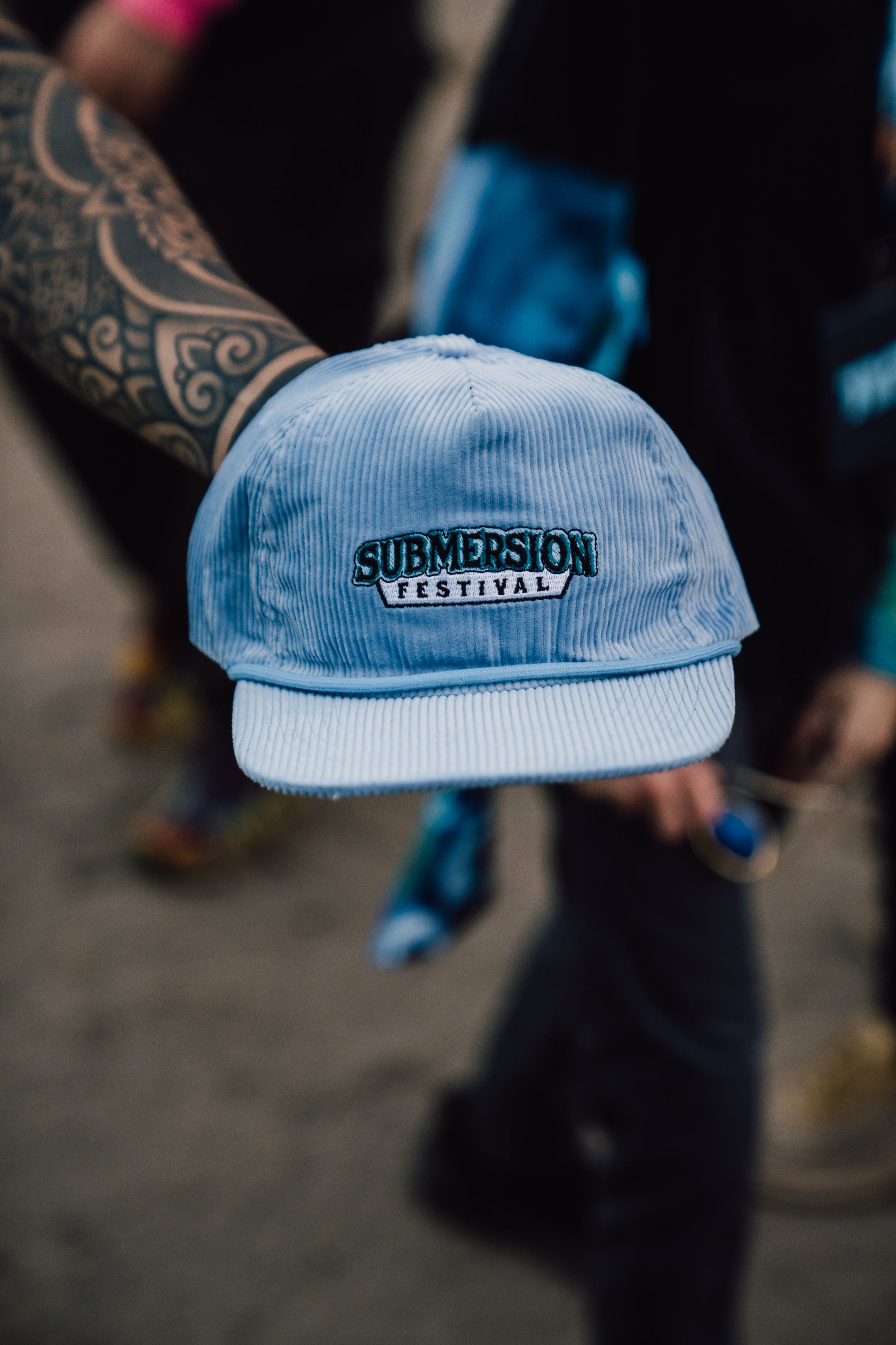2025 Corduroy 5 Panel Hat - Blue