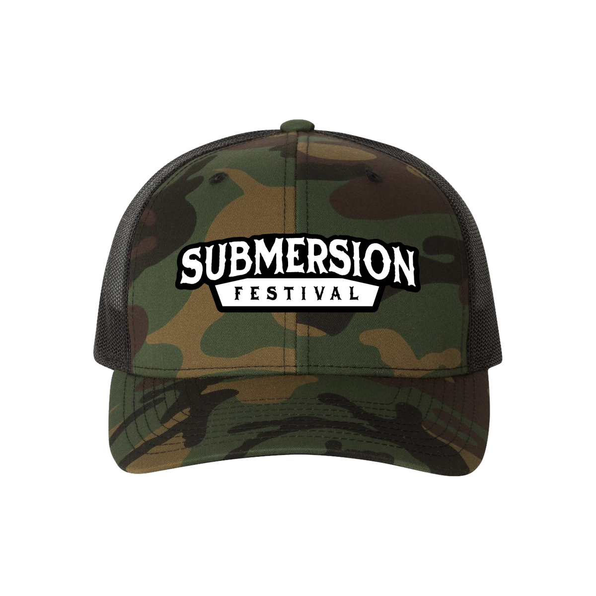 2026 Camo Embroidered Submersion Logo Trucker Hat