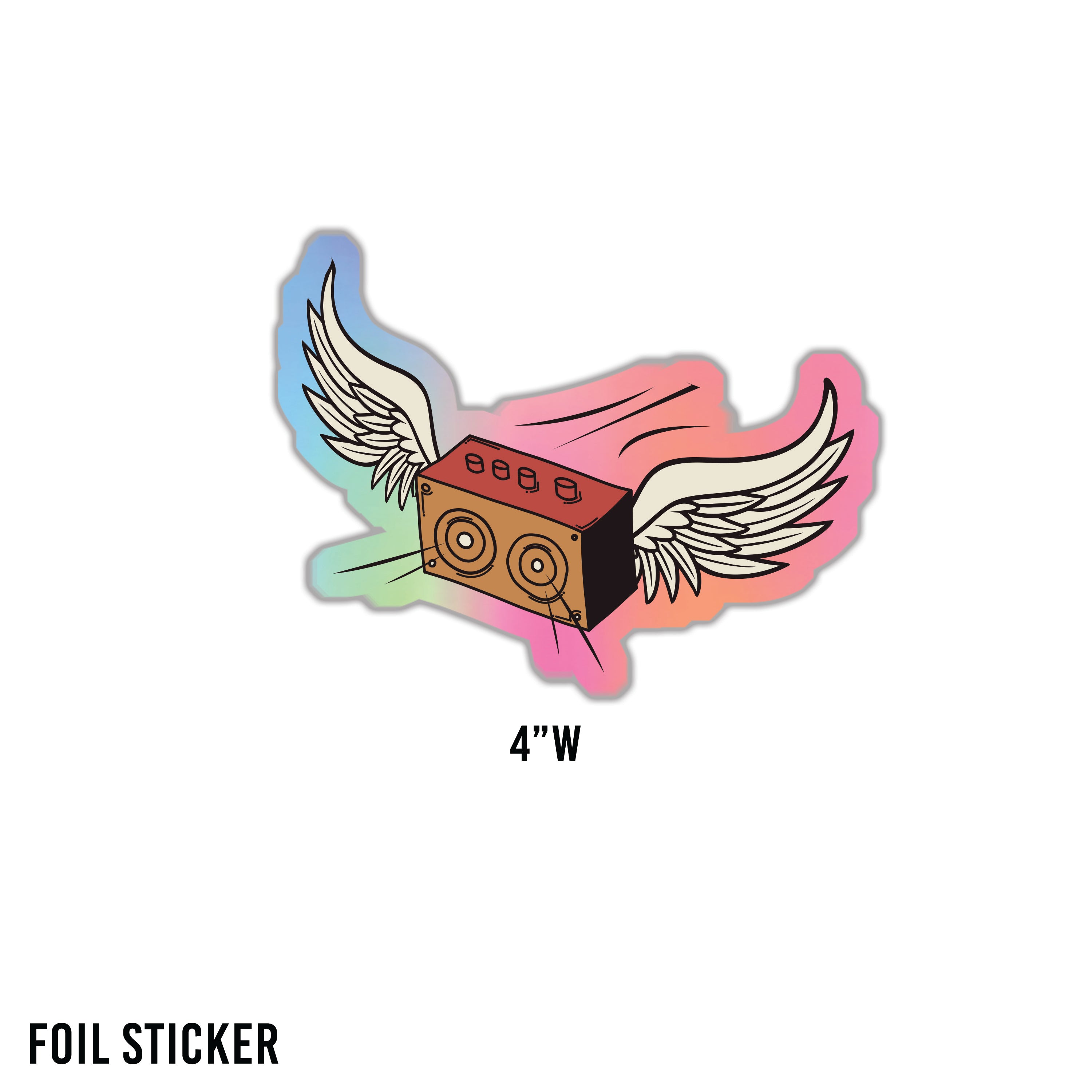 V1 Foil Sticker - Winged Speaker