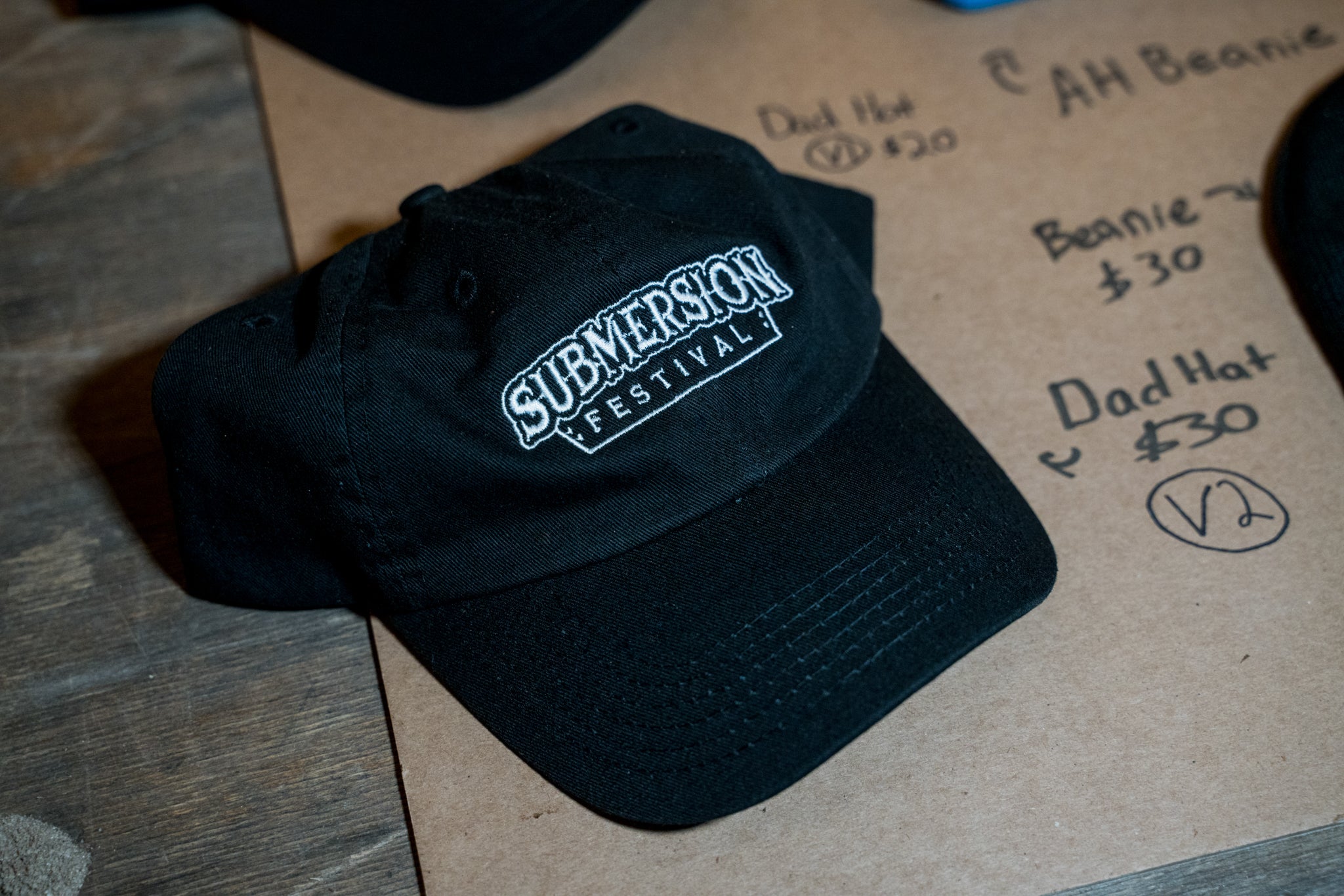 Black Embroidered Dad Hat